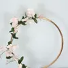 New Circle Round Flower Stand Gold Metal Floral Vase Rack Decorative Flower Arrangements Holder Wedding Decoration Table Centerpie2071732