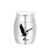 Aluminium Flying Eagle Caskets Pendant Urns Human Memorial Urn Pet Birds Ash Holder Cremation Urn For Ashes 30x40mm