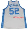 대학 노스 캐롤라이나 농구 유니폼 가치있는 42 던지기 유니폼 스티치 레트로 자수 맞춤형 모든 이름과 번호 큰 크기 S-5XL
