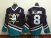 Могучие Утки фильм 1993 Vintage 13 Селянне хоккея на льду 8 Anaheim Ducks CCM Все прошитой Белый Черный Красный Зеленый Фиолетовый