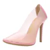 Zandina New Hot Style Womens Pumps in pelle PVC Slip-on Party Prom Dress Shoes Pointy Sexy Wedding Fashion Evening Club Court Shoes N066