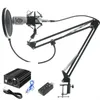 Profession Bm 800 Microphone à condensateur pour ordinateur karaoké micro Bm800 alimentation fantôme Pop filtre multifonction carte son 1500097