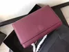 Newset Klasik Zinciri çanta Cüzdan Çanta ile Püskül Debriyaj Çanta Kadınlar Gerçek Deri Çanta Omuz Çantası Totes Crossbody Çanta