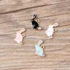 1 pièces belle émail lapin pendentif à breloque pour Bracelets à bricoler soi-même collier boucles d'oreilles chaîne de téléphone coloré tour Eiffel breloques résultats de bijoux