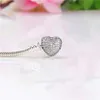 Nieuwe mode voor pandora armband hartvormige CZ diamant 925 sterling zilveren slang bot ketting hoge kwaliteit dames armband met originele doos