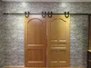 Двухпарная двойная раздвижная дверь Дверь Сверхмощная современная подкова конструкция деревенская стальная деревянная дорожка