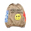 Herrtröjor "Lucky Me I See Ghosts" Logo Print Hoodie Men Women Autumn Winter Cotton Sweatshirts Tour Series1