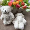 Kawaii små fogade nallebjörnar fyllda plysch med kedja 12cm leksak teddy-björn mini björn ted björnar plysch leksaker gåvor julklapp k0295