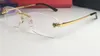 Wholesale-Mens Rimless Gold眼鏡フレーム光学ガラスアイウェア眼鏡フレームゾーナンブリル眼鏡広場