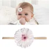 Baby Girl Hair Bows Nylon Headband Photography Floral Hair Tillbehör Födelsedaggåva 10st