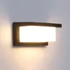 Moderna LED -vägglampor aluminium utomhus vattentät lampa trädgård veranda uteplats åt sidan ytterdörr belysning ljus khy267248017