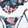 Kadınlar Mayo Of Summer Seksi bikiniler Seti Basmalı-up Ruffles Brezilyalı Beachwear mayo 2019 Yüzme Suit biquini