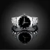 Kreatywny Wysokiej Jakości Srebrny Kolor Biżuteria Fabryka Direct Fashion Women Crystal CZ Ring Wedding Like Watch Style