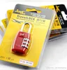 Saco Peças Reinstable 3 Digit Combinação Cadeado Mala de Viagem Codificado Lock TSA Locks