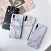 Coral Color Matte Marmor Väska till Huawei P30 P20 MATE 20 LITE PRO NOVA 3 3I 2S Soft Silicone Fodral Back Cover