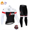 2020 Winter Thermal Fleece Ciepłe Jersey Jersey Zestaw Odzież Rowerowa MTB Ropa Ciclismo