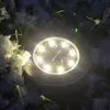 Lampada da giardino in acciaio inossidabile a 8 LED con luce da terra ad energia solareRealizzato in acciaio inossidabile e ABS di alta qualità, più resistente