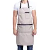 Koken Canvas Keuken Schort voor Vrouw Mannen Chef Cafe Shop BBQ Kookschorten Bakken Restaurant Overschort Bib