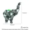 4.5 "éléphant narguilé motif imprimé mini barboteur conduites d'eau de qualité alimentaire silicone huile plates-formes bong bol en verre gratuit