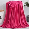 Coral Fleece Blanket Solid Color Flannel Blanket Winter Warm Soft Bedroom Throw Blankets Portable Light Weight Quilt