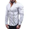 Men's Casual Shirts Men 2021 Brand Fashion Slim Solid Long Sleeve White Dress Shirt Plus Size Cotton Men's Clothing 4XL1
