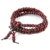 Hot sales 108*6mm Natural Sandalwood Buddhist Buddha Meditation 108 beads Wood Prayer Bead Mala Bracelet Women Men jewelry