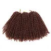 Afro curl buntar väver syntetiskt flätande hår med ombre bug blond virkning flätor hårförlängning bulk hår4251273