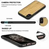 Houtkisten voor iPhone 14 Plus 13 12 11 Pro Max IP XR XS Max X 8 7 6 Wooden graan Flexibele PC TPU Fashion Luxury Back Skin Gel Business Men Mobile Phone Cover