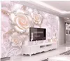 3d murals wallpaper for living room 3d warm pink pearl three-dimensional flower jewelry wallpapers background wall