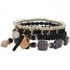 Braccialetti di perline di cristallo fatti a mano turchese di vendita calda Braccialetti di corda elastica multistrato femminile braccialetto gioielli moda donna