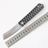 Najwyższej jakości Flipper Składany nóż D2 Satin Blade Black Stone Slaph Steel Hałda Łożysko łożyska kieszonkowe EDC