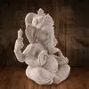 Arenito Escultura Handcarved Ganesha Deus Estátua da cabeça do elefante estatueta em casa Mesa de Artesanato Decoração