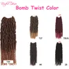 Bomb virkning hårförlängningar kort mode Marly syntetisk brainding bomb flätande hår 14 tum 75g syntetiskt hår exte1596516