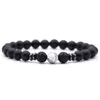 Bracelet en agate noire mate pour hommes et femmes, bracelet sauvage simple et populaire, de tempérament, nouveaux produits 2019