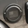 Coperchio serbatoio carburante Bandiera americana nera per Jeep Wrangler JL 2018+ Accessori esterni auto Metallo ABS