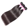 Cabelo virgem brasileiro 4 Bundles retos 100 Extensões de cabelo humano Cor natural Silky Straight Four Pieces 830inC5538077