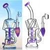 heady glass dab rigs purple Hookah Bong perc cyclone smoking water pipe oil rig 14mm banger nail shisha bubbler