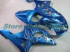 Blue Fairing Kit för Suzuki GSXR1000 00 01 02 GSXR 1000 2000 2001 2002 K2 GSX R1000 Fairing Parts + 7Gifts GS21