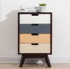 Nordic Simple Modern Solid Wood Bedside Cabinets Bedroom Furniture Storage Cabinet Receiving Four Bucket