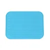 Silicone Drain Mat Rectangle Non-Slip Drain Coaster Heat Resistant Slip-proof Tray Fruit and Vegetable Tableware Mat