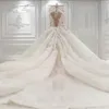 vestido de noiva de vestido de bola de catedral