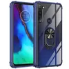 Wyczyść akrylowy uchwyt do pierścienia magnetycznego Przypadki do telefonu komórkowego dla LG K51 Stylo 6 iPhone 8 Plus 360 Kickstand Armor Back Cover OppPag