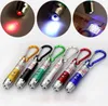 3 em 1 5 mw Pen Laser Pointer Mini LED lanterna tocha tochas Lanternas de liga de alumínio de emergência com Keychain grátis DHL