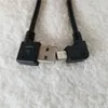 90 gradi doppio angolo sinistro Mini B USB 5 pin a USB A maschio adattatore cavo dati prolunga cavo di alimentazione per fotocamera con disco rigido 25 cm