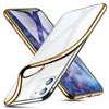 NOVO PARA IPHONE 11 PRO CASO XR XS MAX S10 CASA ULTRATTRATRATINA Resistente a choque de tecnologia Metal Eletroplating Technology Soft Gel TPU Tampa Transparen