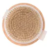 Brosse de Massage ronde en poils de sanglier naturel Cellulite Circulation SPA Massage poignée en bambou douche corps brosse Massage du dos