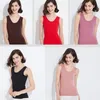 Femmes Printemps Hiver Épais Chaud Réservoirs Double Face Velours Mince De Base Gilet Colete Solide Doux Camisole Tops T-shirts Blancs Sans Manches Multicolore