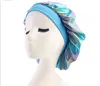 Muslimische Frauen Breite Stretch Seide Satin Atmungsaktive Bandana Nacht Schlafen Turban Hut headwrap Motorhaube Chemo Kappe Haar Zubehör