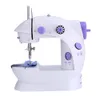 Mini Electric Sewing Machine Portable Hushåll Handhållen Sy Stitch Home Kläder Hastighetsjustering med lätt fotpedal