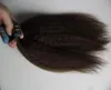 Лента в наращивании человеческих волос Pure Color kinky прямой 100 г грубый yaki remy remy кожа утомительный клей для волос balayage цвет салон стиль 2,5 г / ш